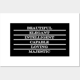 beautiful elegant intelligent capable loving majestic Posters and Art